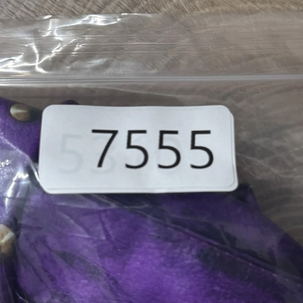 Disney Mal Descendants‎ Purple Studded Faux Leather Jacket Kids 7/8 Costume Coat